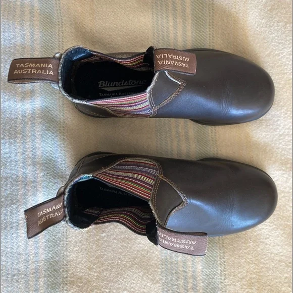 Blundstone Chelsea #1409 Stout Brown/Stripes size 7.5 Womens - Picture 10 of 11